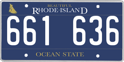 RI license plate 661636