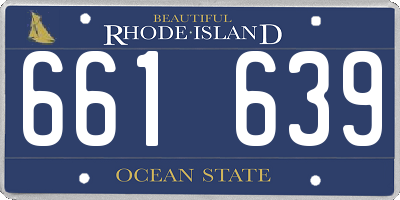 RI license plate 661639
