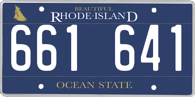 RI license plate 661641