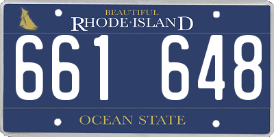 RI license plate 661648