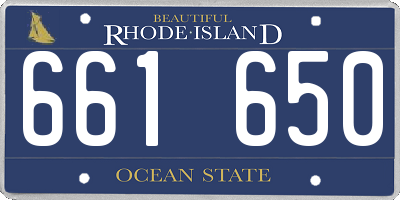 RI license plate 661650