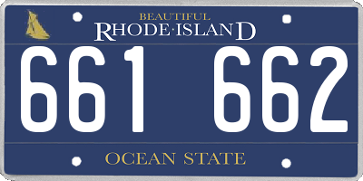 RI license plate 661662