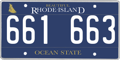 RI license plate 661663