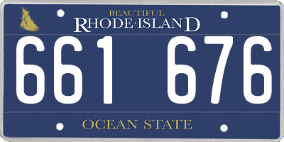 RI license plate 661676