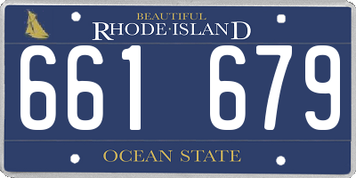 RI license plate 661679