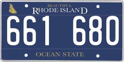 RI license plate 661680