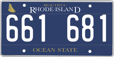 RI license plate 661681