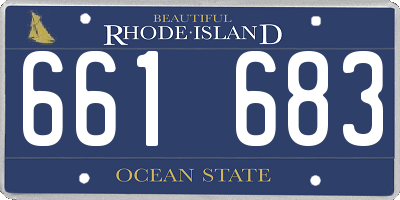 RI license plate 661683