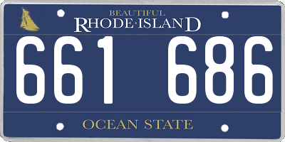 RI license plate 661686