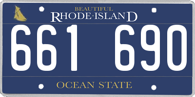 RI license plate 661690