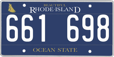 RI license plate 661698