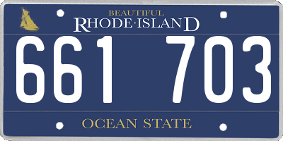 RI license plate 661703
