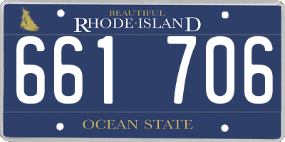 RI license plate 661706