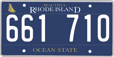 RI license plate 661710
