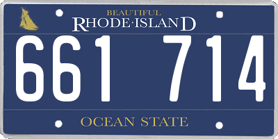 RI license plate 661714