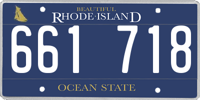 RI license plate 661718