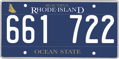 RI license plate 661722