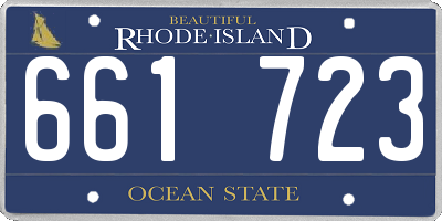 RI license plate 661723