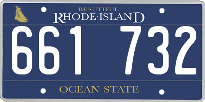 RI license plate 661732