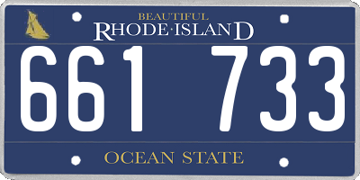 RI license plate 661733