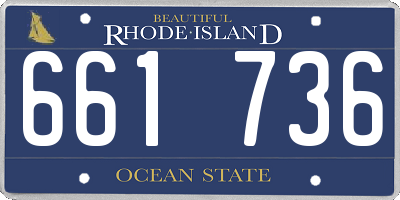 RI license plate 661736