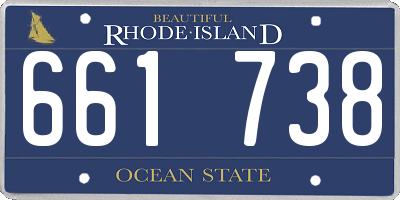 RI license plate 661738