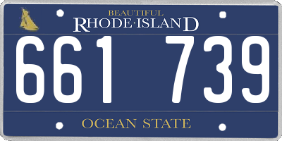 RI license plate 661739