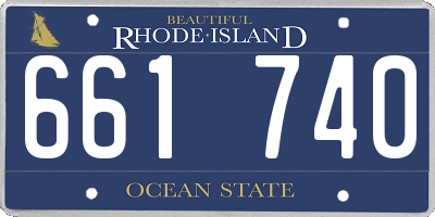 RI license plate 661740