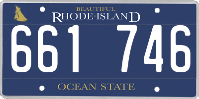 RI license plate 661746