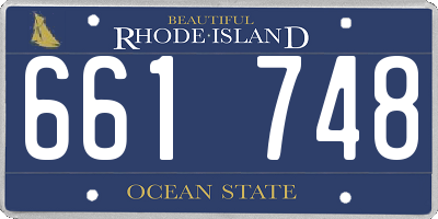 RI license plate 661748