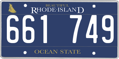 RI license plate 661749
