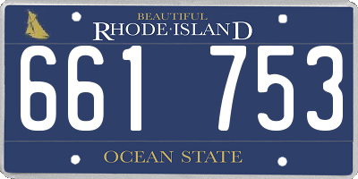 RI license plate 661753