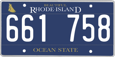 RI license plate 661758