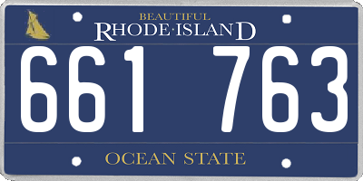 RI license plate 661763