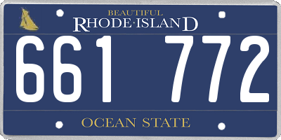 RI license plate 661772