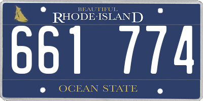 RI license plate 661774