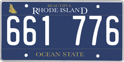 RI license plate 661776