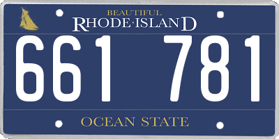 RI license plate 661781