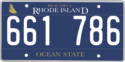 RI license plate 661786