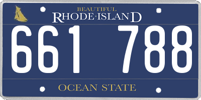 RI license plate 661788