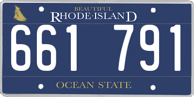 RI license plate 661791