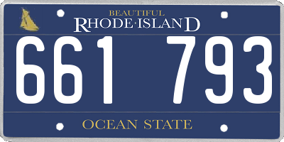 RI license plate 661793