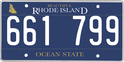 RI license plate 661799