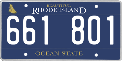RI license plate 661801