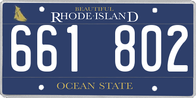 RI license plate 661802
