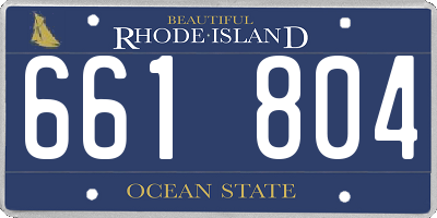 RI license plate 661804