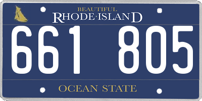 RI license plate 661805