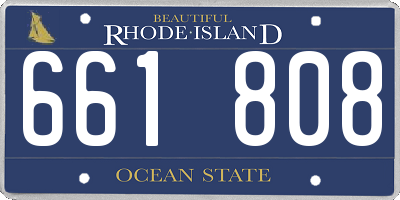 RI license plate 661808