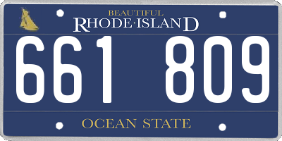 RI license plate 661809
