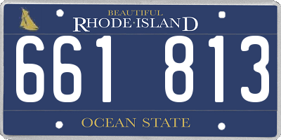 RI license plate 661813